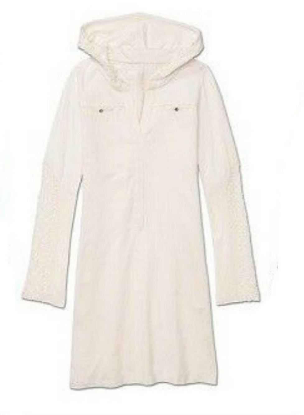 Athleta Carried Away Crochet Hood White Long Sleeve Dress Size M